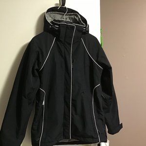 Columbia Womens Convert Base TRX Waterproof Winter Jacket Size Small Black